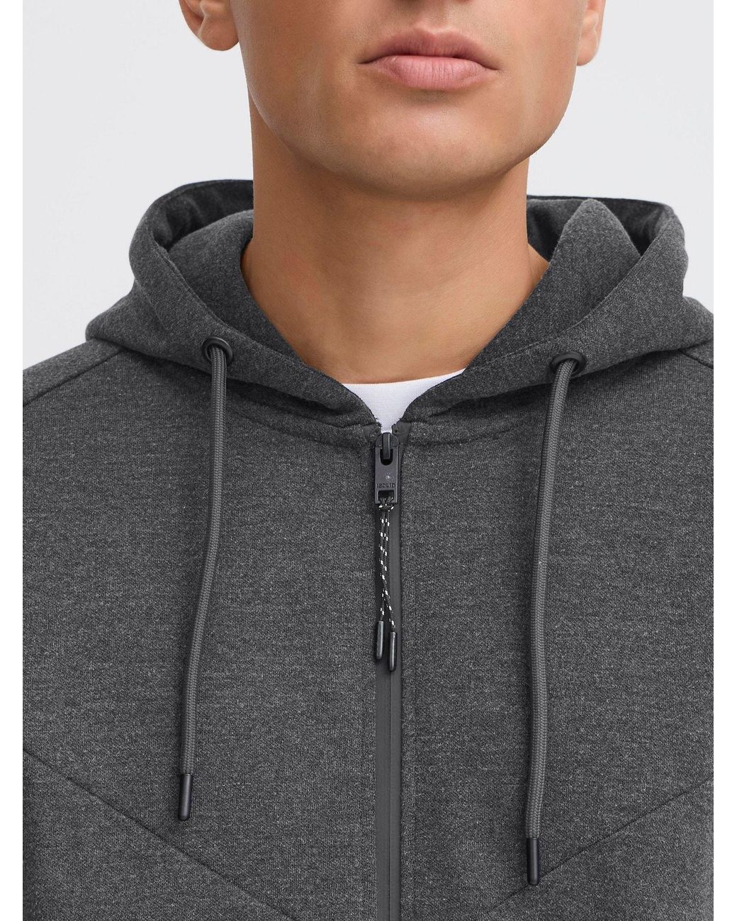 Solid Sweatjacke Gelbert in Gray für Herren
