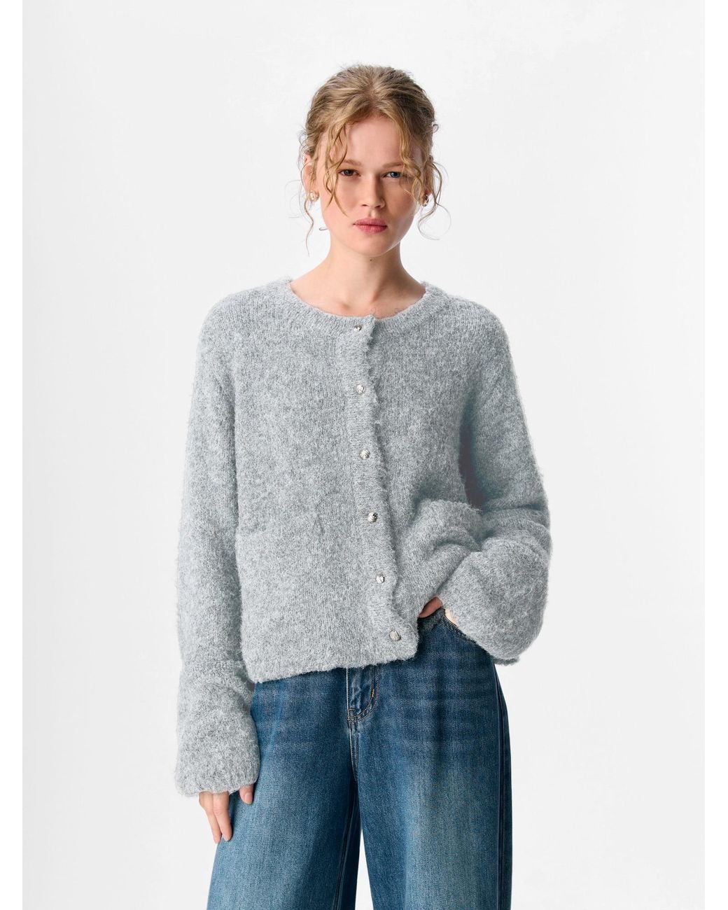 Object Gray Strickjacke Objsaggia