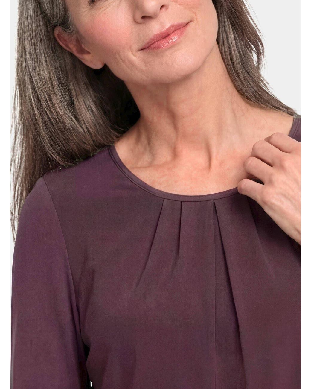 Goldner Purple Bluse