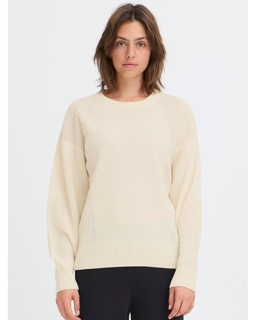 Oxmo White Strickpullover Oxiselmo
