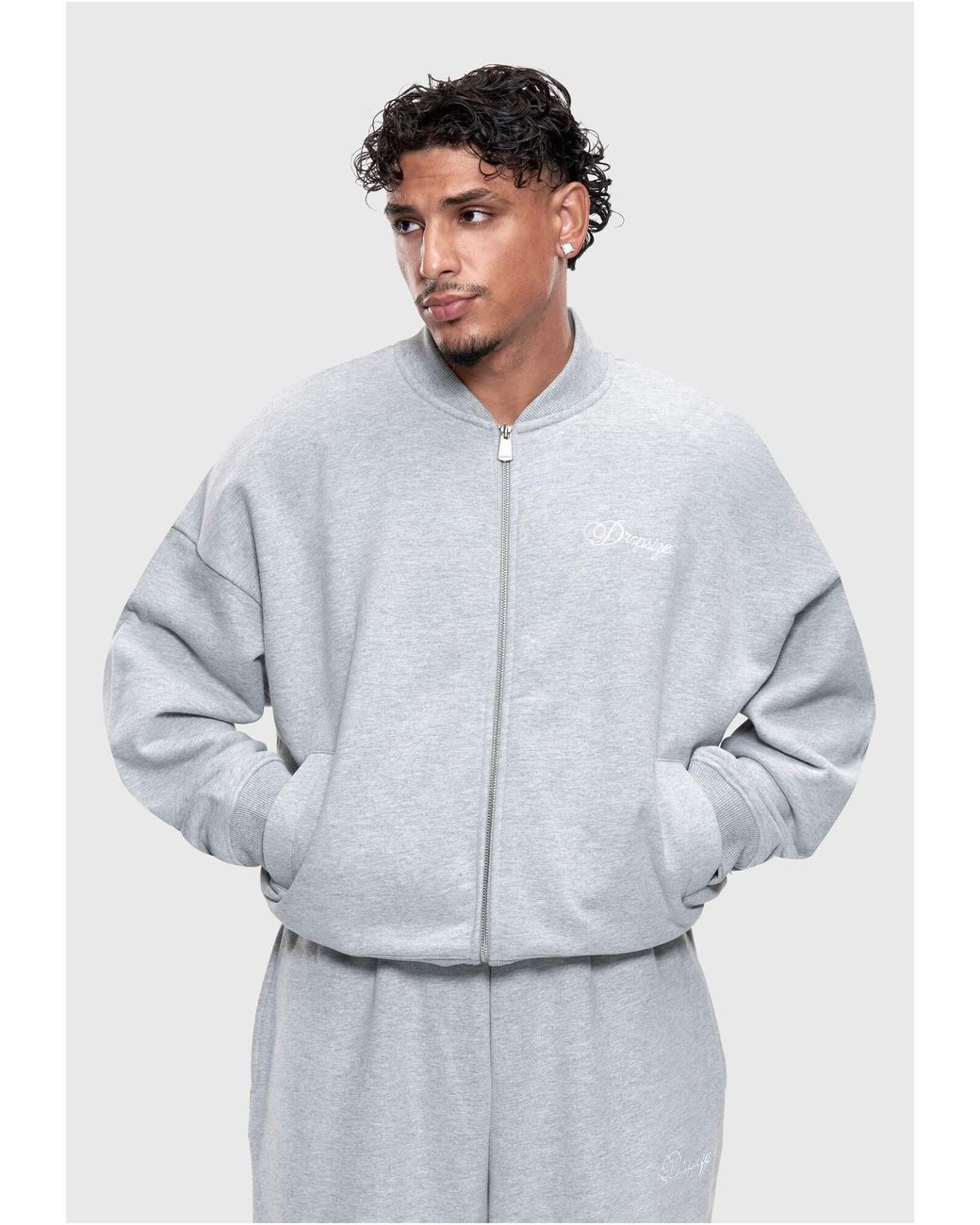 Dropsize Sweatjacke in White für Herren