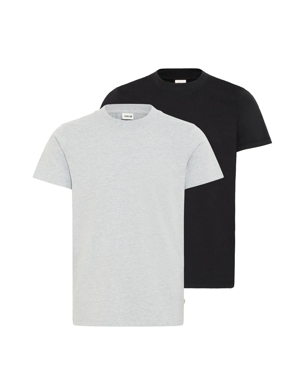 Solid T-Shirt Odit 2Er Pack in Black für Herren