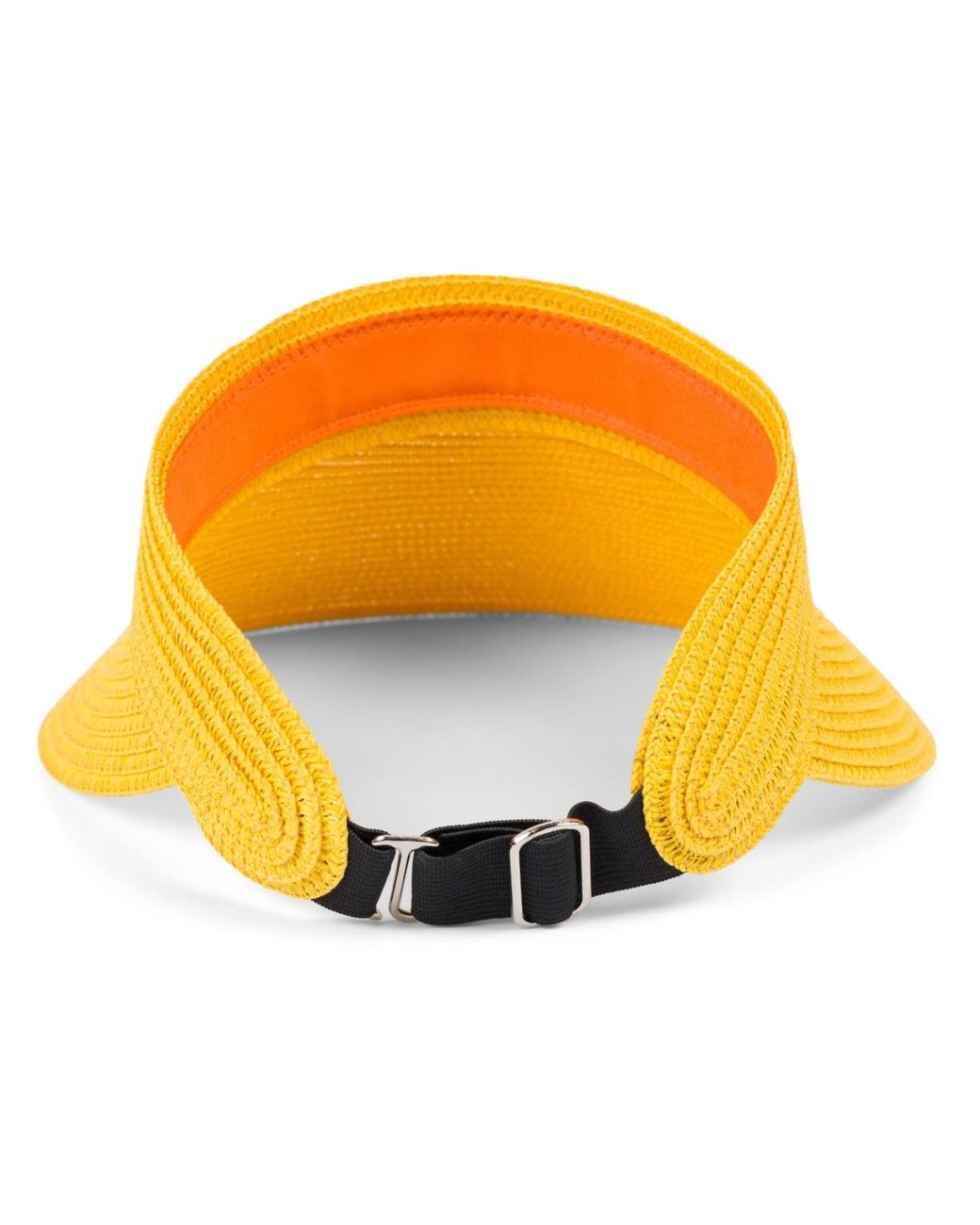styleBREAKER Orange Cap Papierstroh Visor Cap Einfarbig