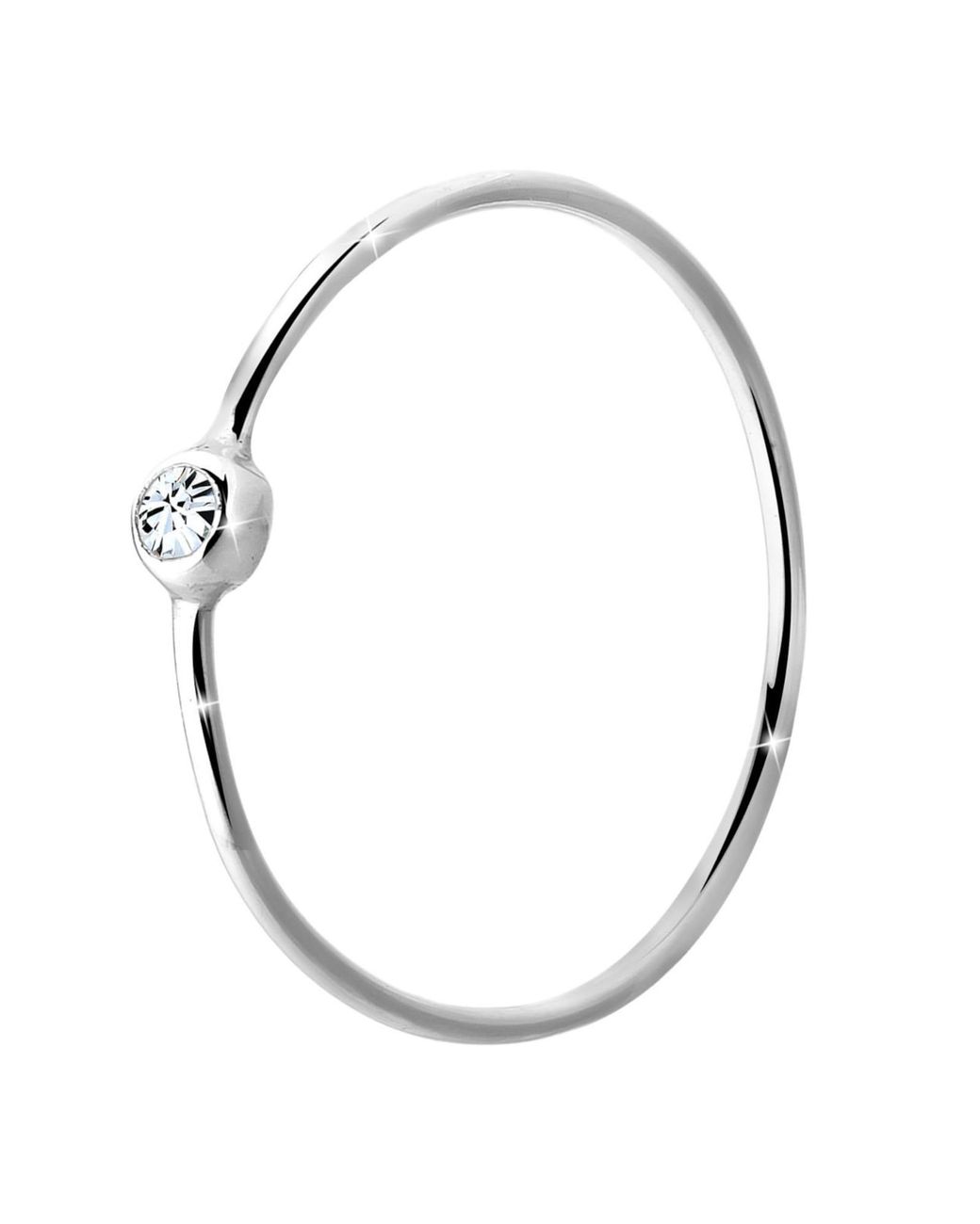 Elli Jewelry White Ring Solitär