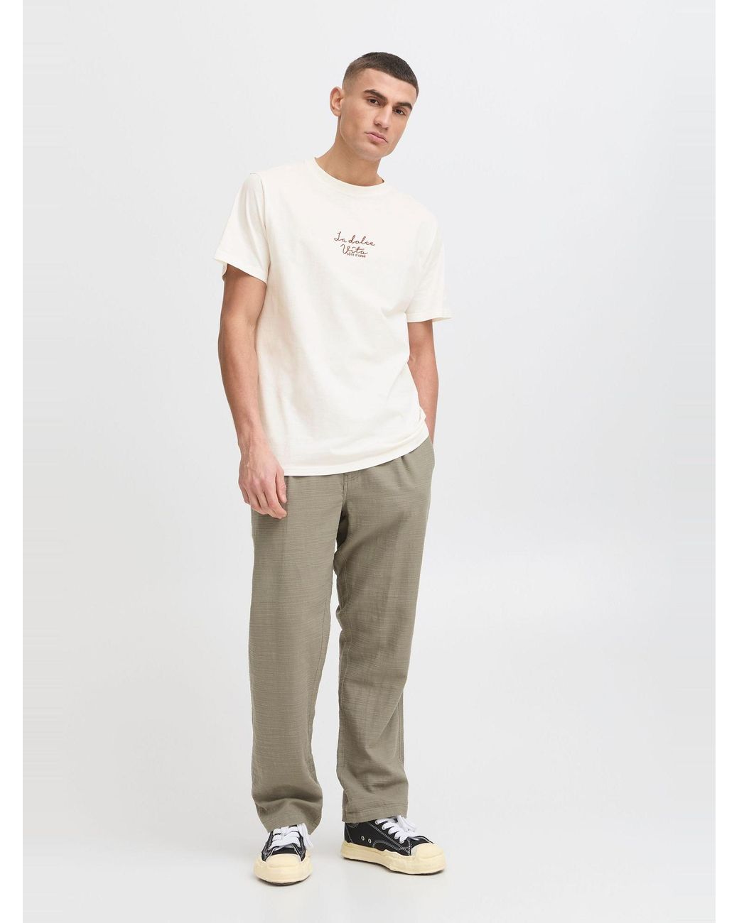 Solid Rundhalsshirt Sdpedro in White für Herren