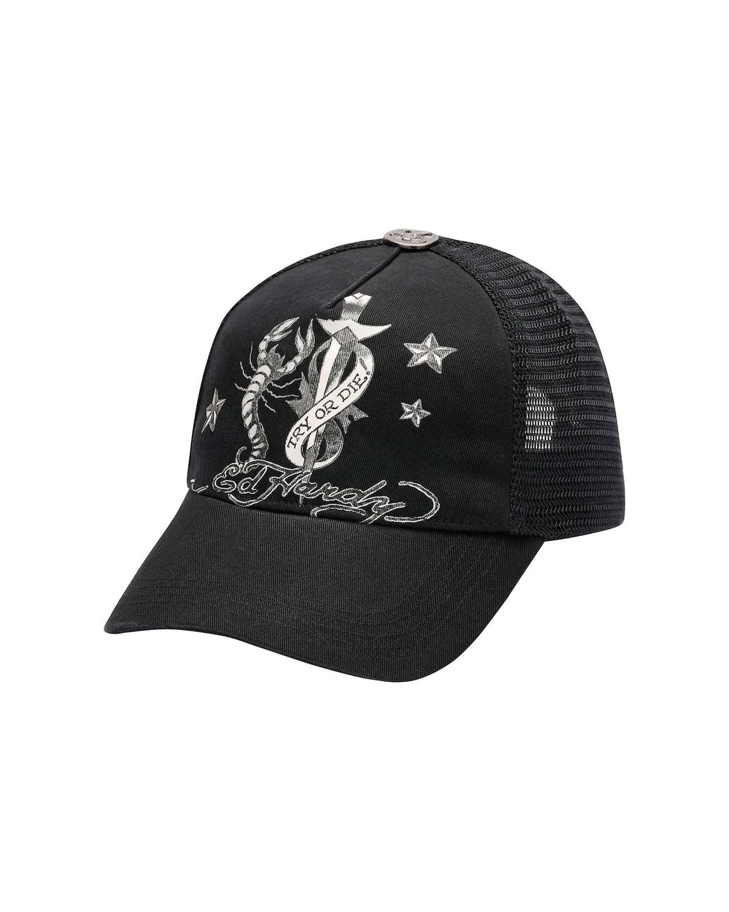 Ed Hardy Black Kappe Dagger Scorpion