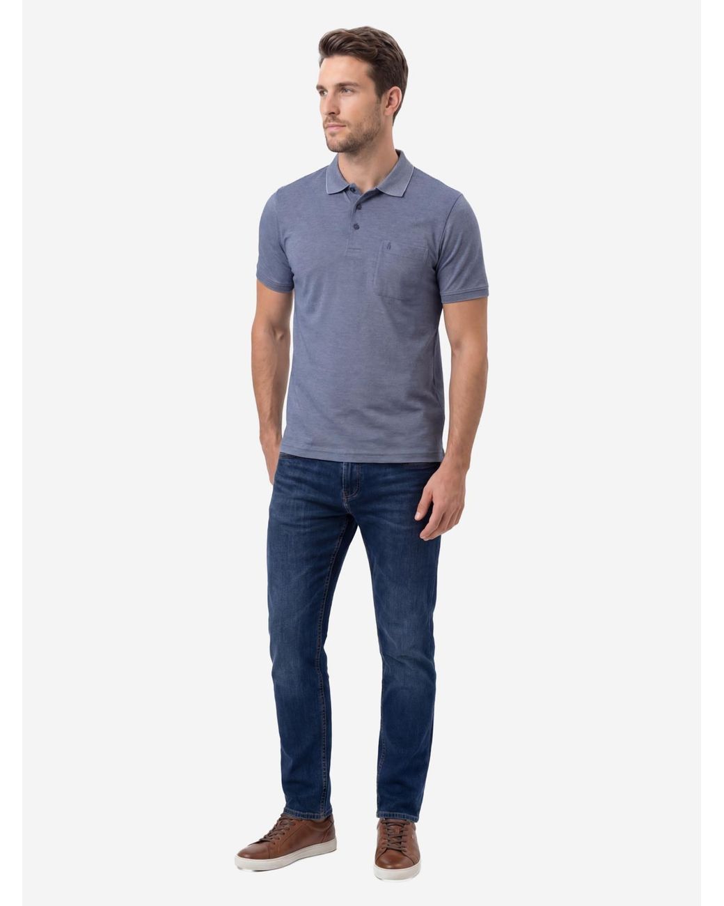 RAGMAN Shirt Basic in Blue für Herren