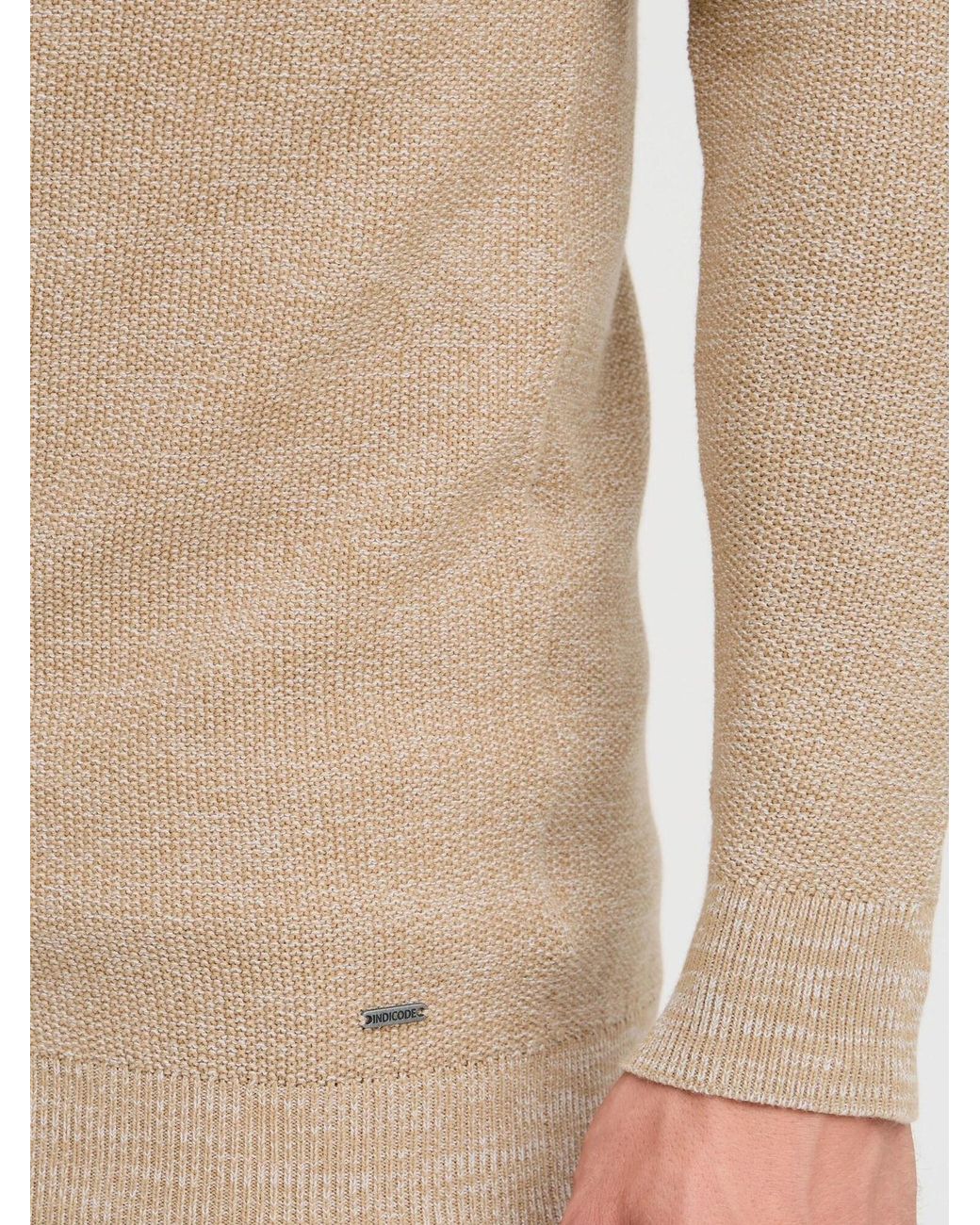 INDICODE Pullover Jador in Natural für Herren