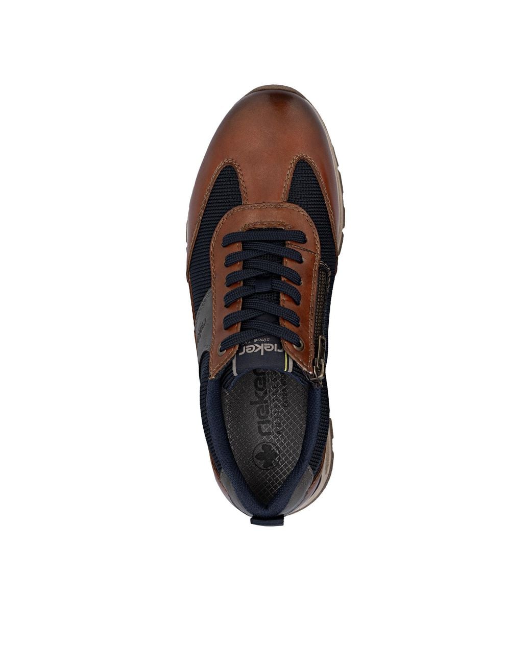 Rieker Schnürschuh, Halbschuh, Casual-Sneaker mit gep. Schaftrand in Brown für Herren