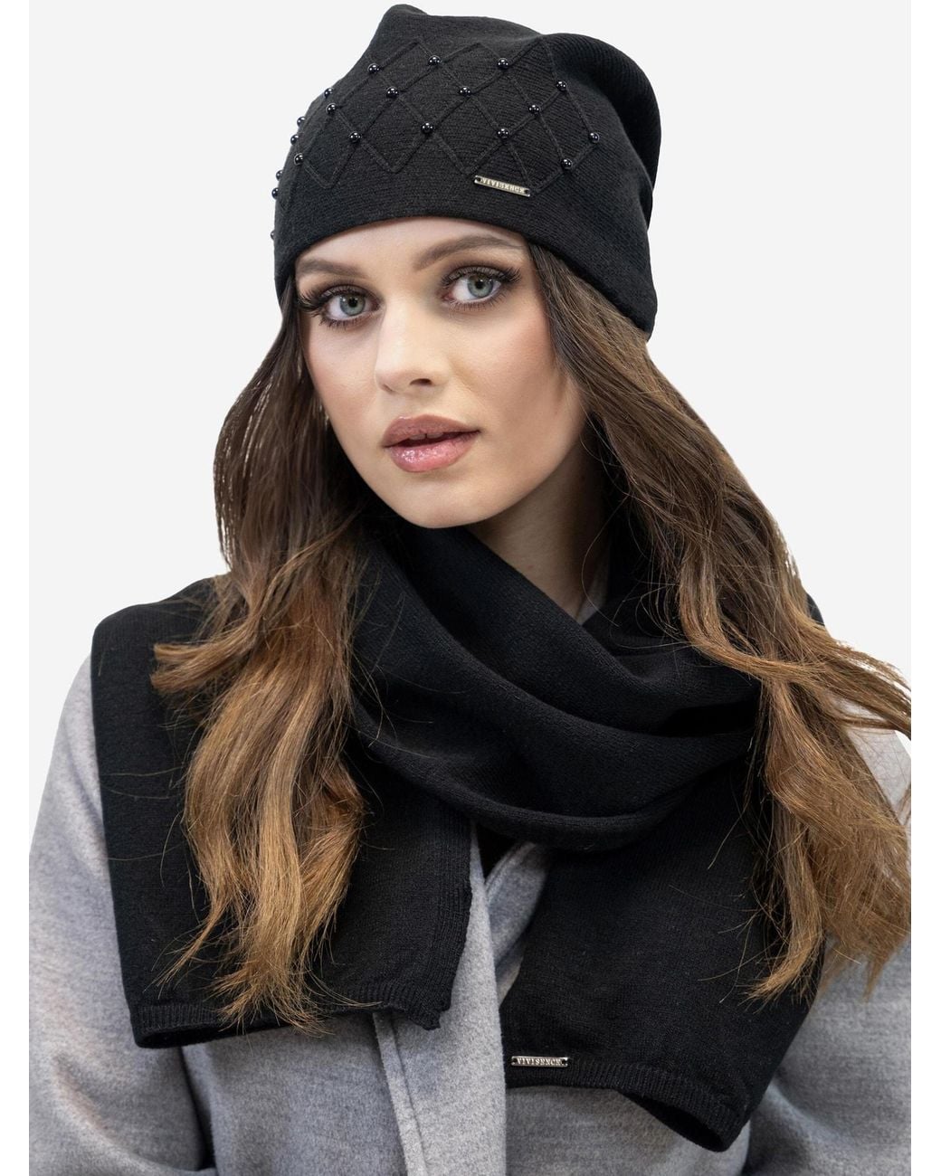 Vivience Black Mütze 7002 Set