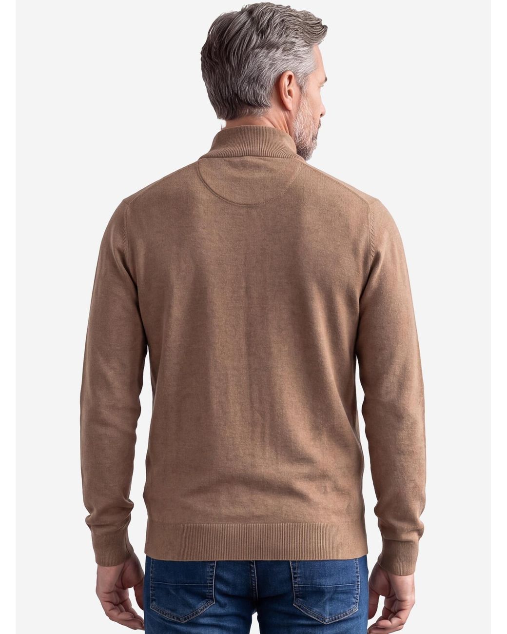 Redmond Strickjacke Basic in Brown für Herren