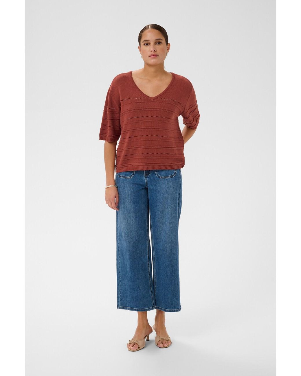 Kaffe Red Pullover