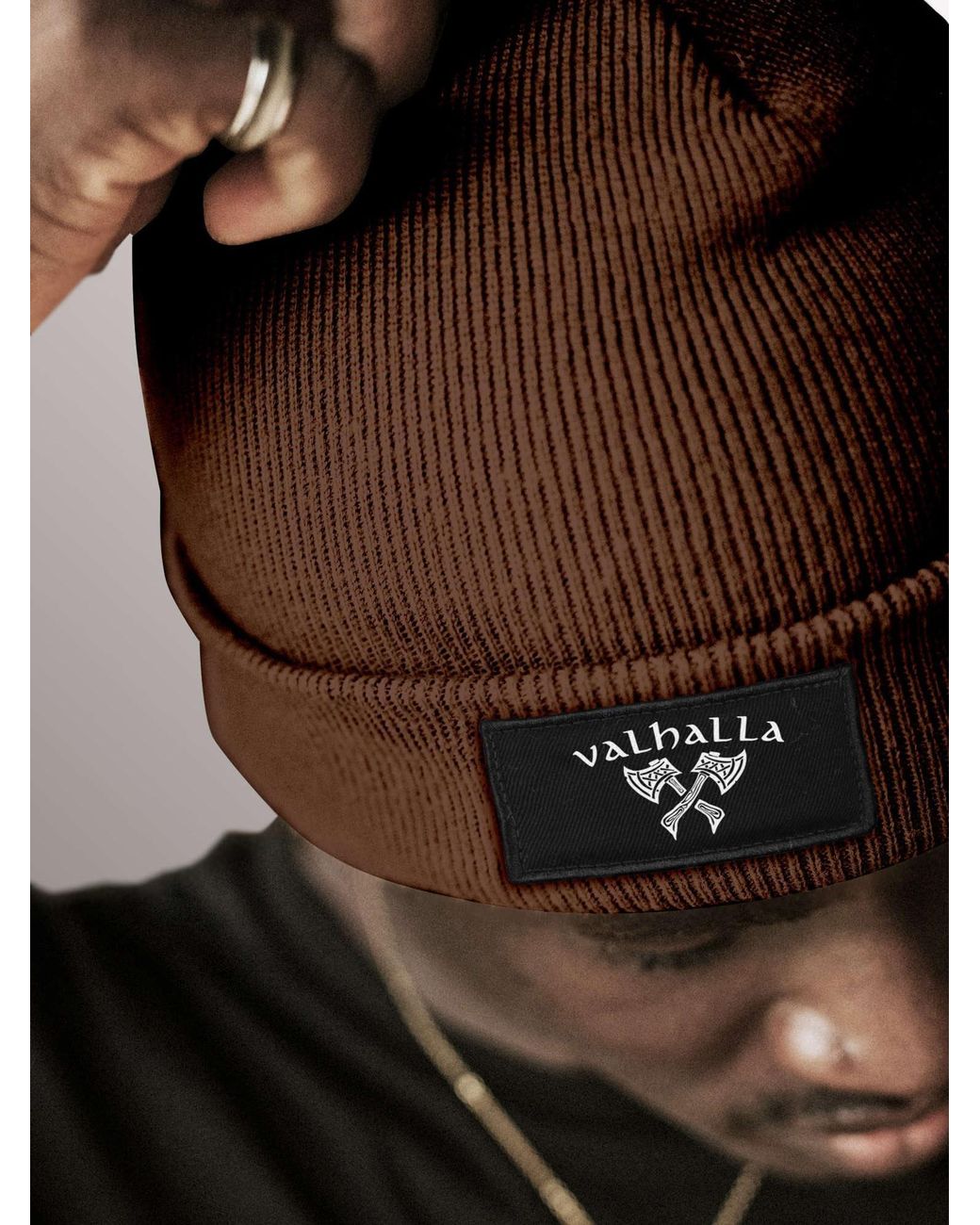 Neverless Mütze Valhalla in Brown für Herren