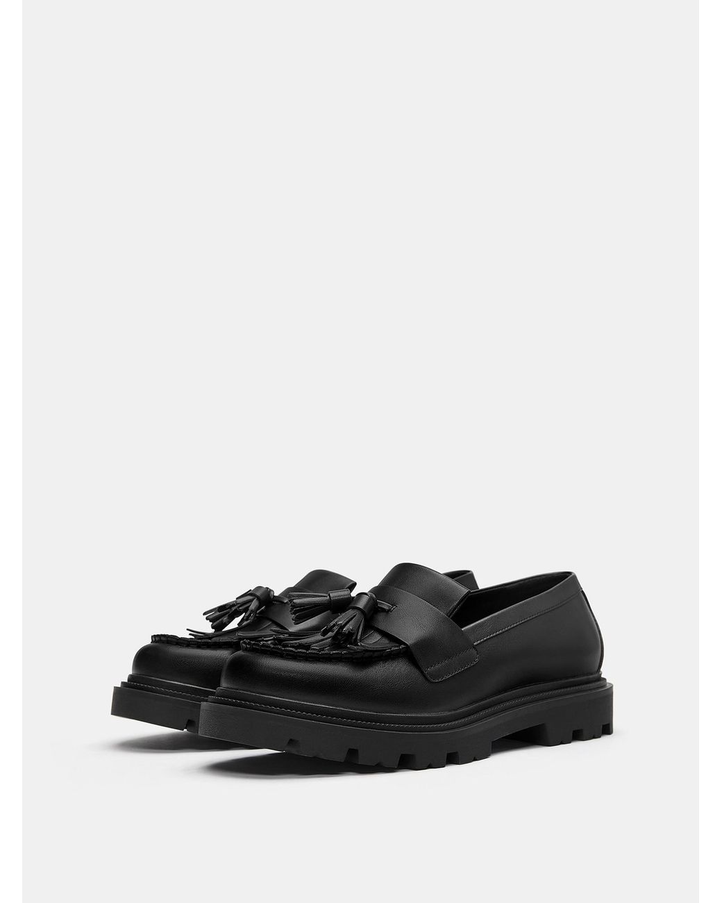 Pull&Bear Slipper in Black für Herren