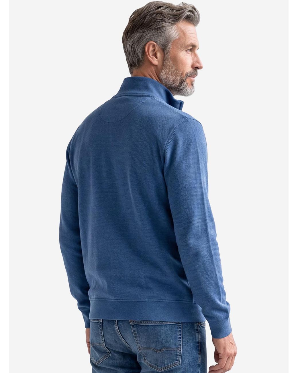 Redmond Pullover Basic in Blue für Herren