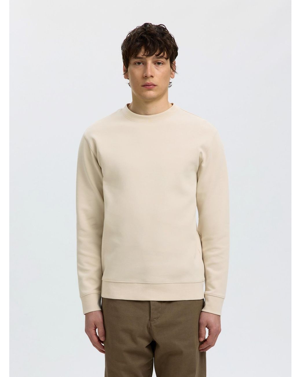 SELECTED Sweatshirt Slmtom in White für Herren