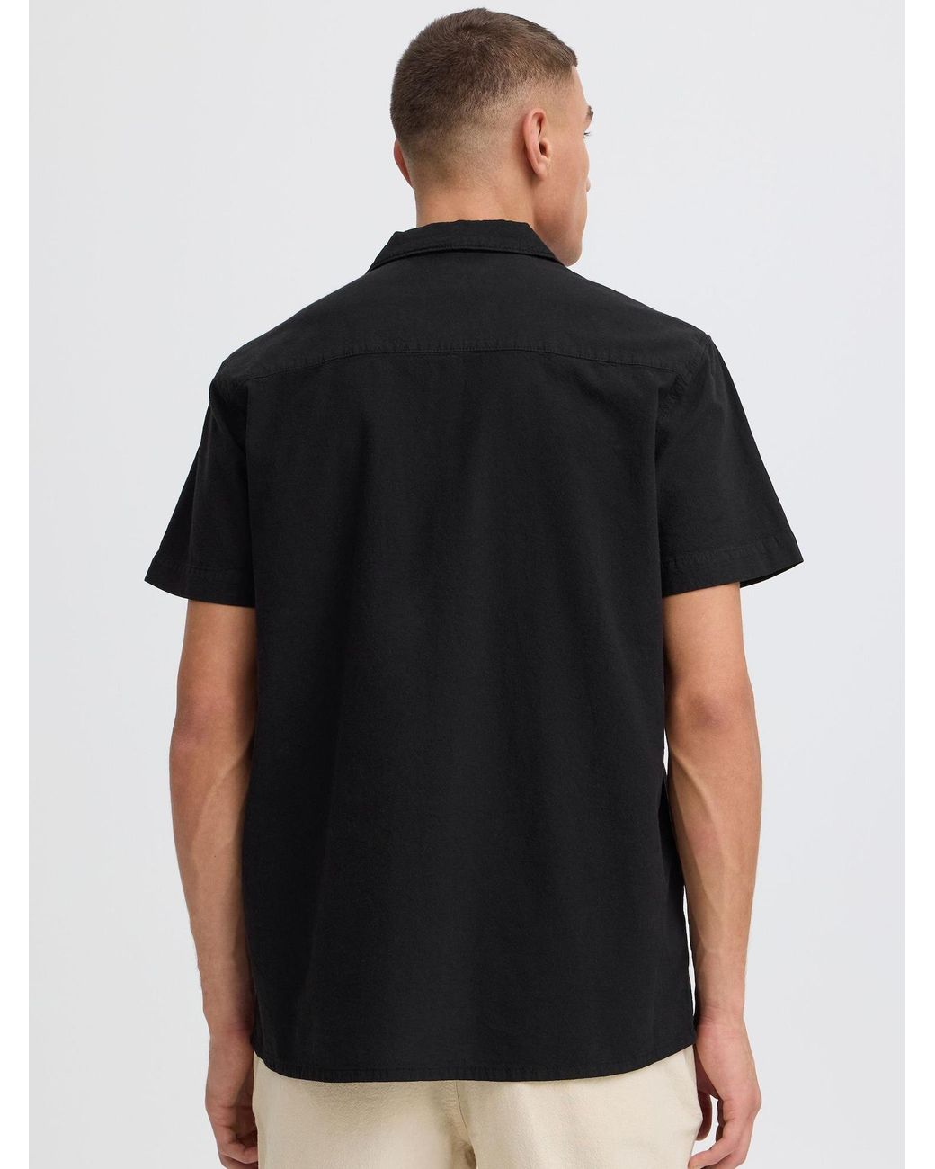 Solid Kurzarmhemd Sdneel in Black für Herren