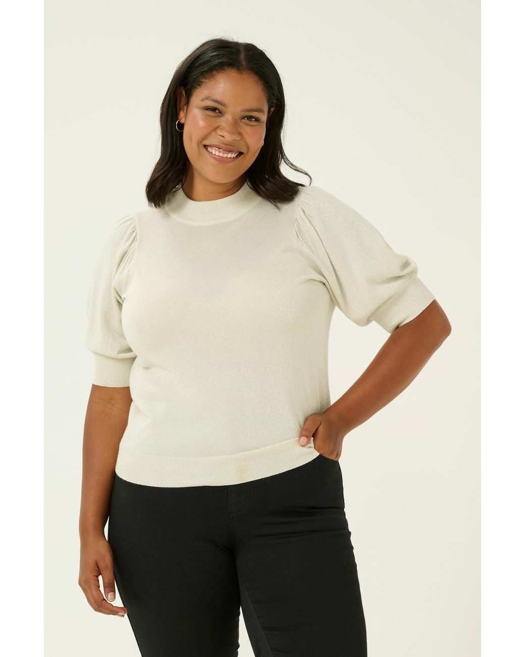 Kaffe White Pullover Regitta