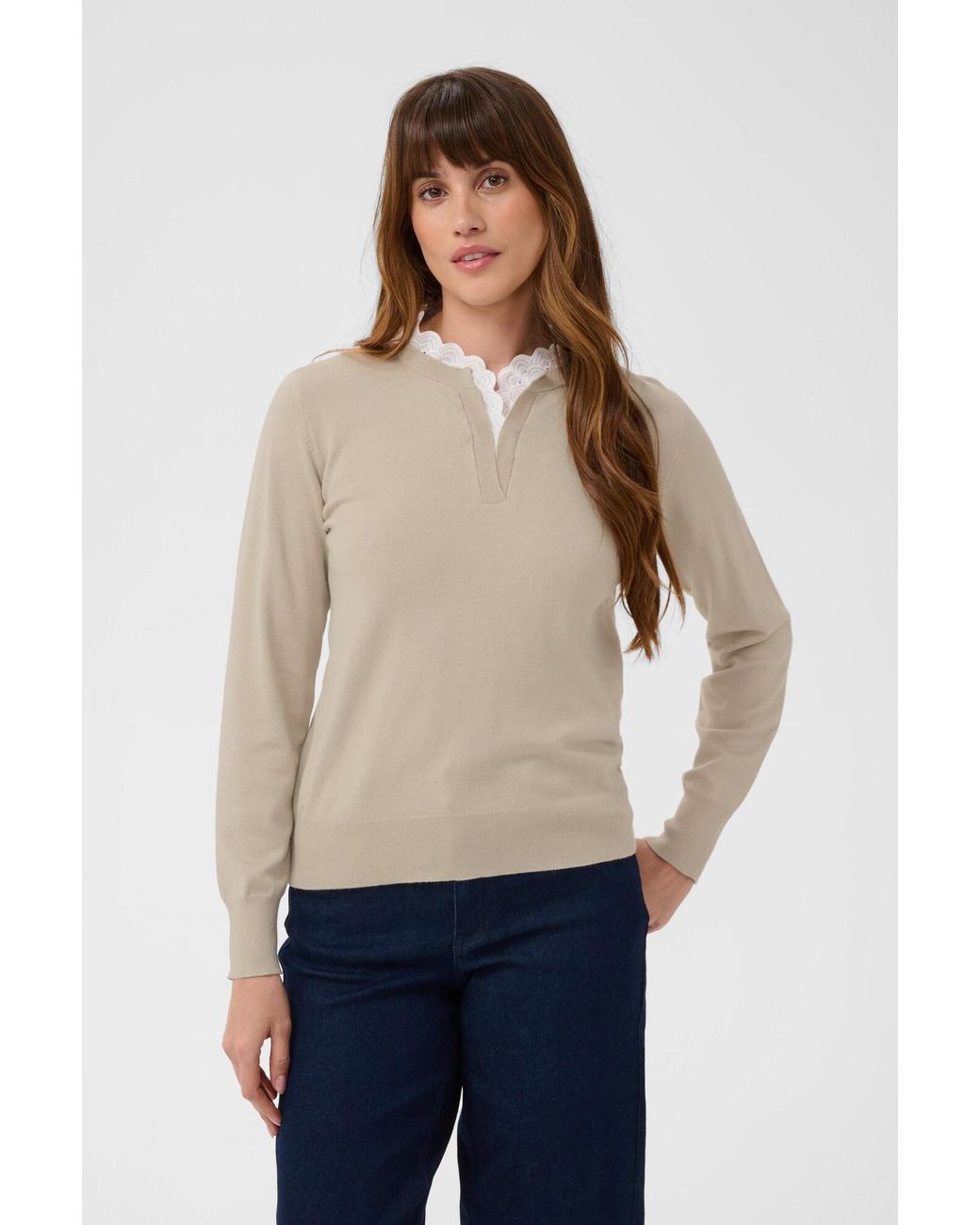 Kaffe White Pullover