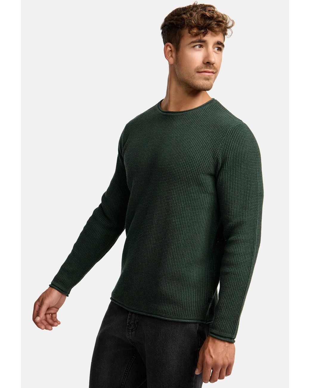 INDICODE Pullover Petri in Green für Herren