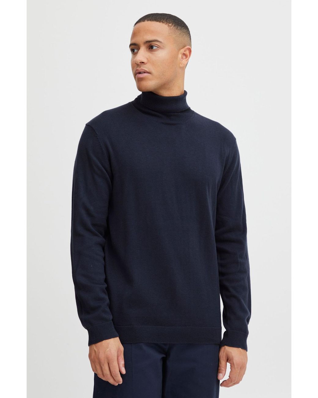 Solid Strickpullover 'denley' in Blue für Herren