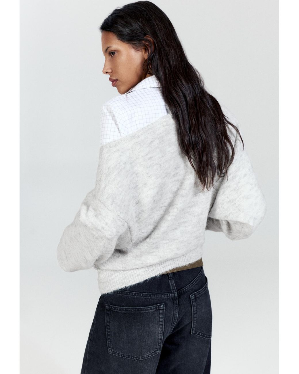 Pull&Bear White Pullover