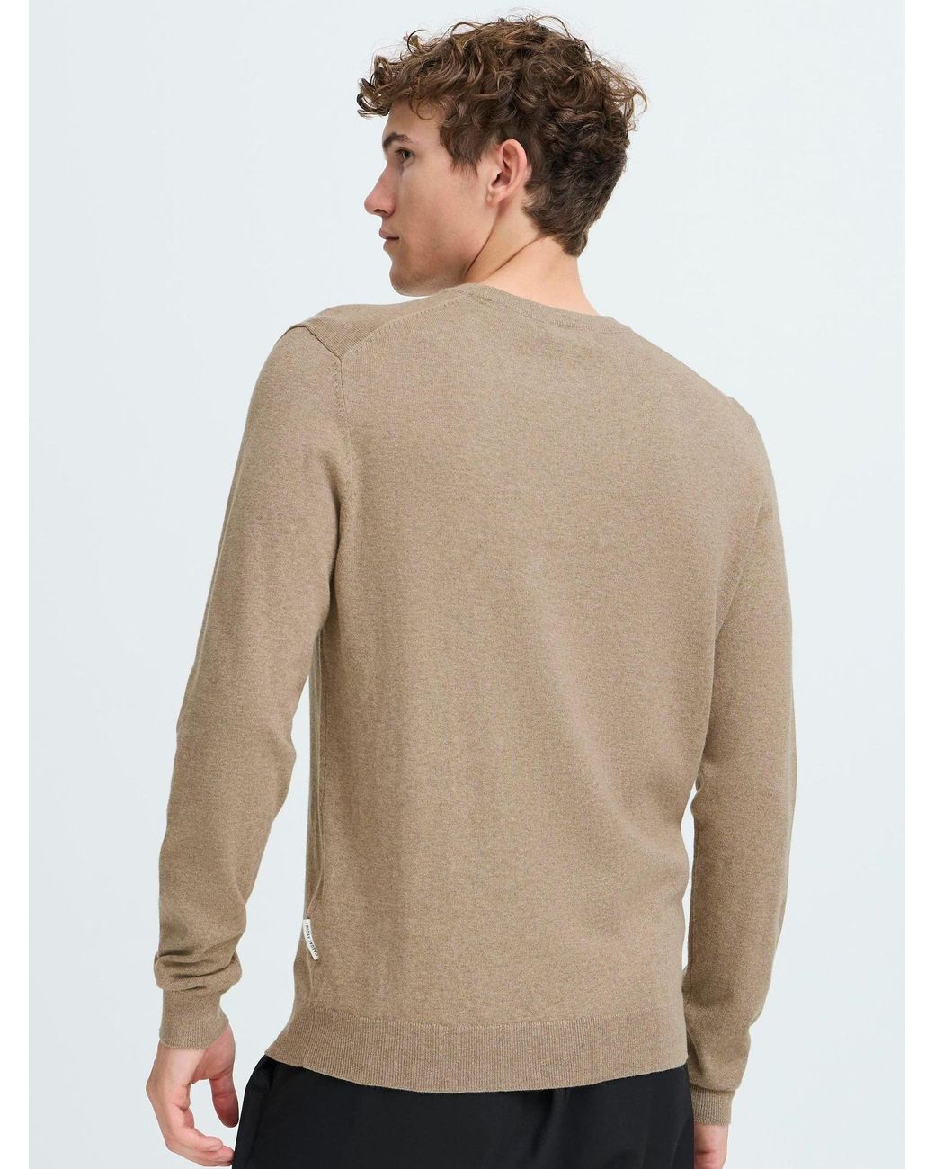 Casual Friday Strickpullover Cfhalfdan in Natural für Herren