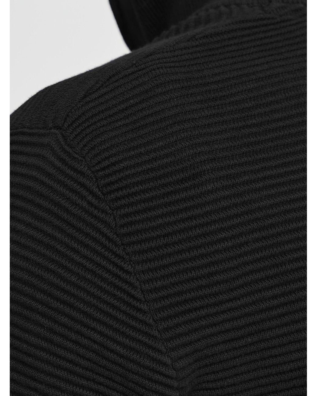 Solid Pullover in Black für Herren