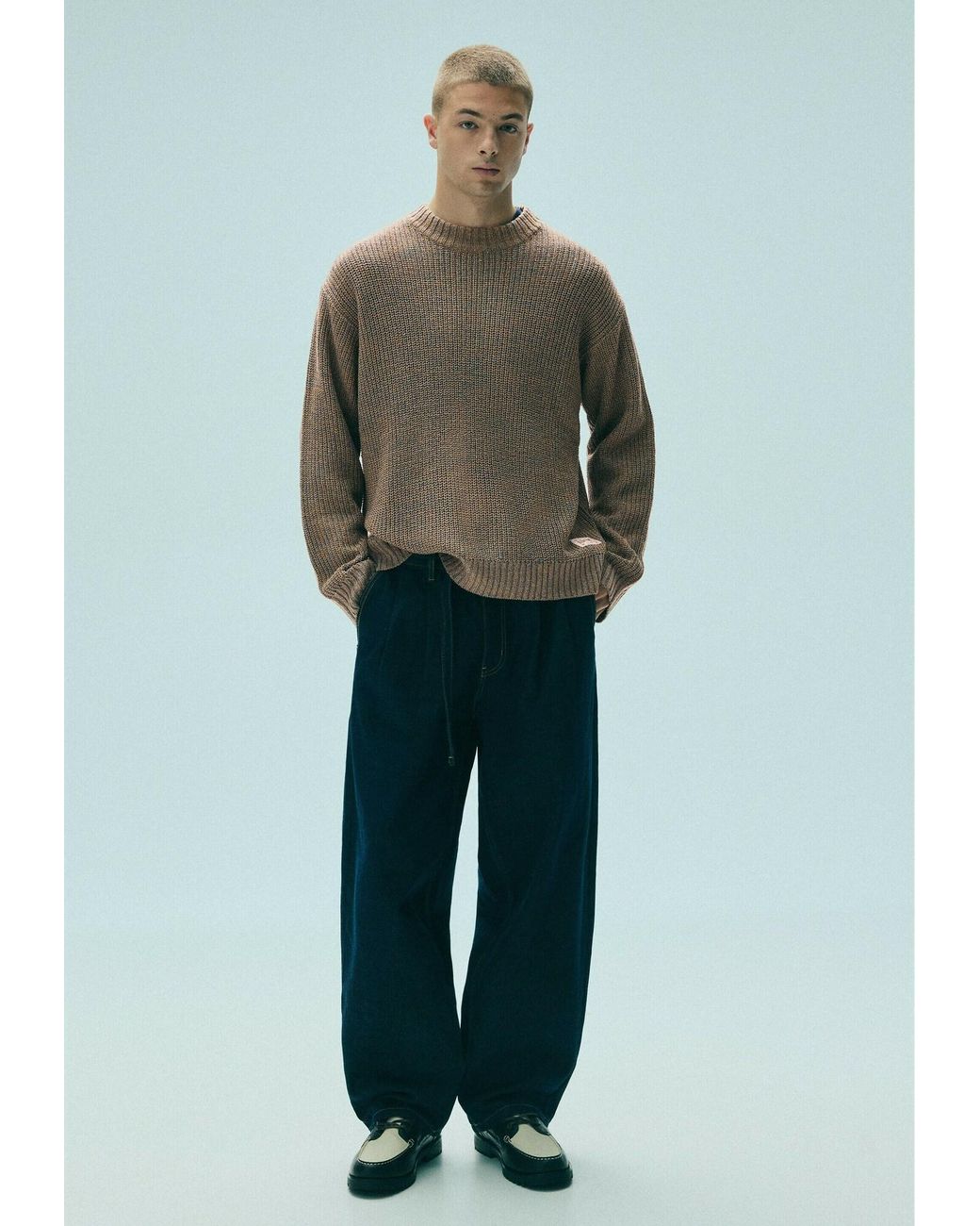 Pull&Bear Pullover Torzales in Natural für Herren