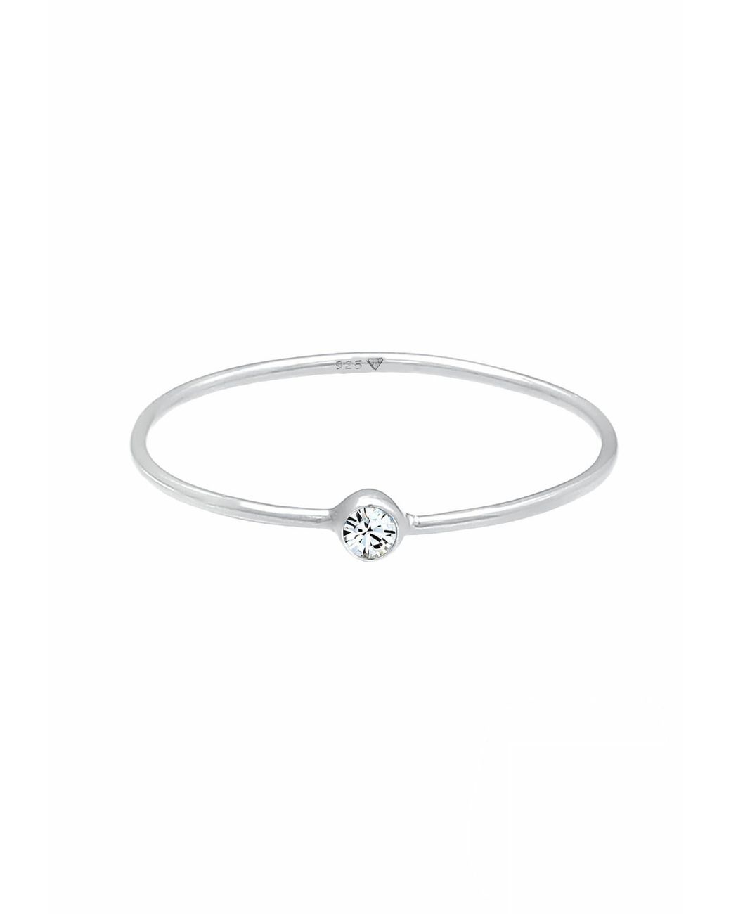 Elli Jewelry White Ring Solitär