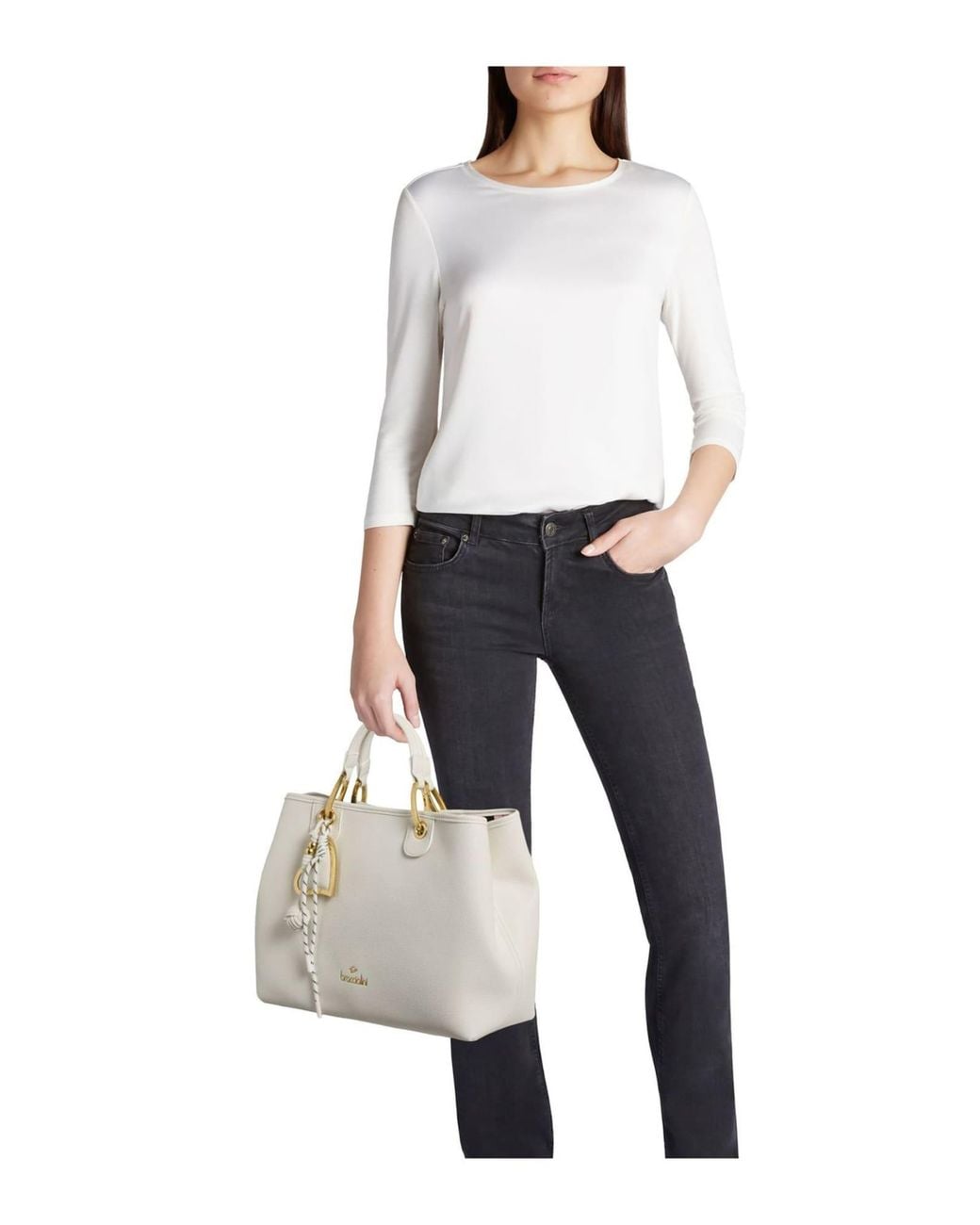 Braccialini White Handtasche Beth