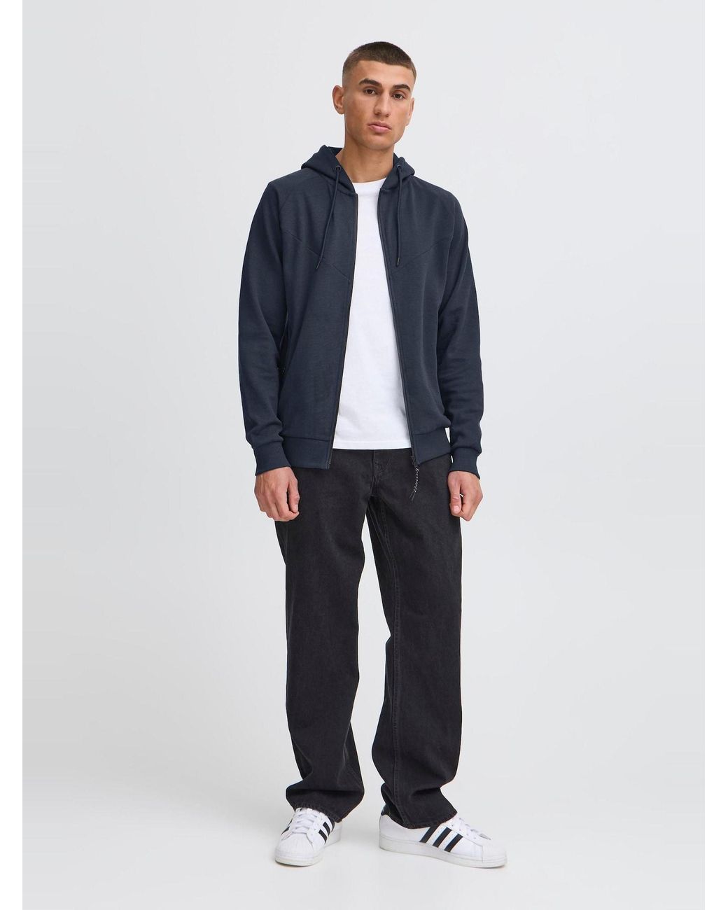 Solid Sweatjacke Gelbert in Blue für Herren