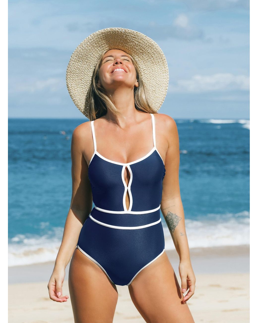 CUPSHE Blue Badeanzug