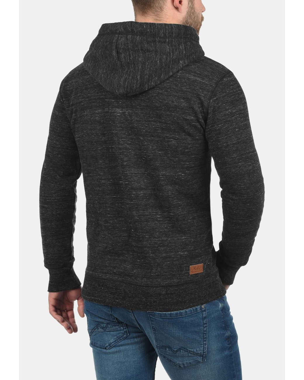 Solid Sweatshirt Kevin in Black für Herren