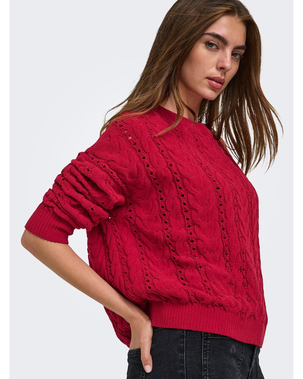 ONLY Red Pullover Onlelly