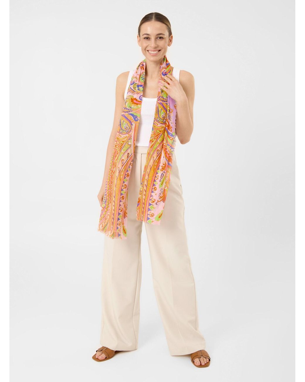 Codello Pink Schal Mit Paisley-Muster