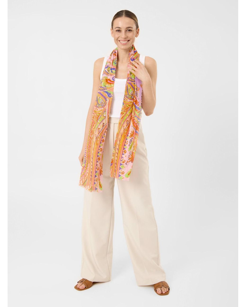 Codello Pink Schal Mit Paisley-Muster