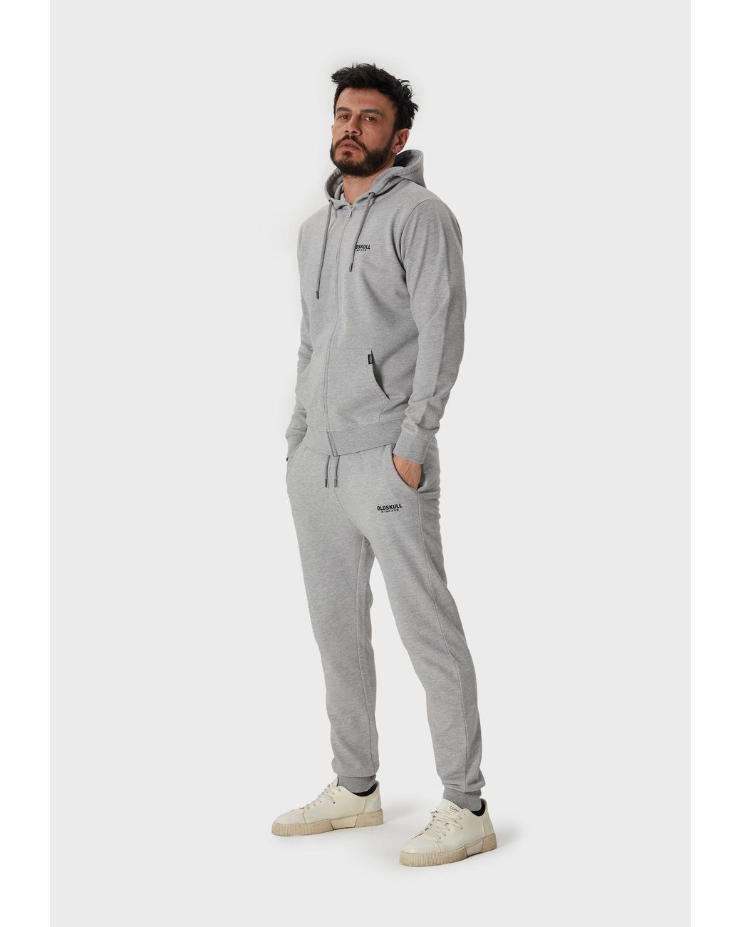 Oldskull Sweatjacke Basic Osk Logo in Gray für Herren