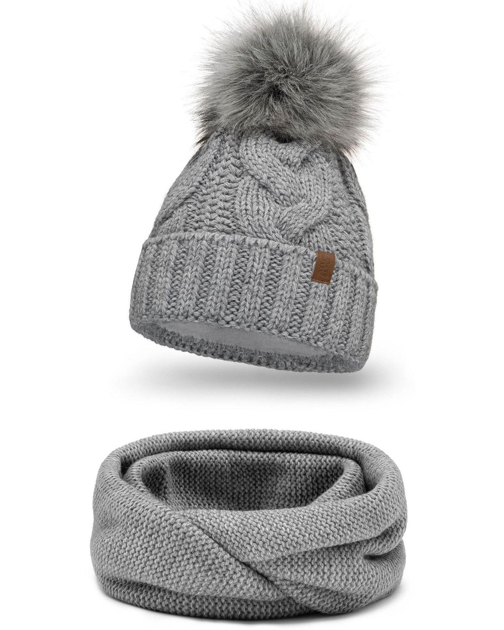 Vivience Gray Mütze 7014 Set