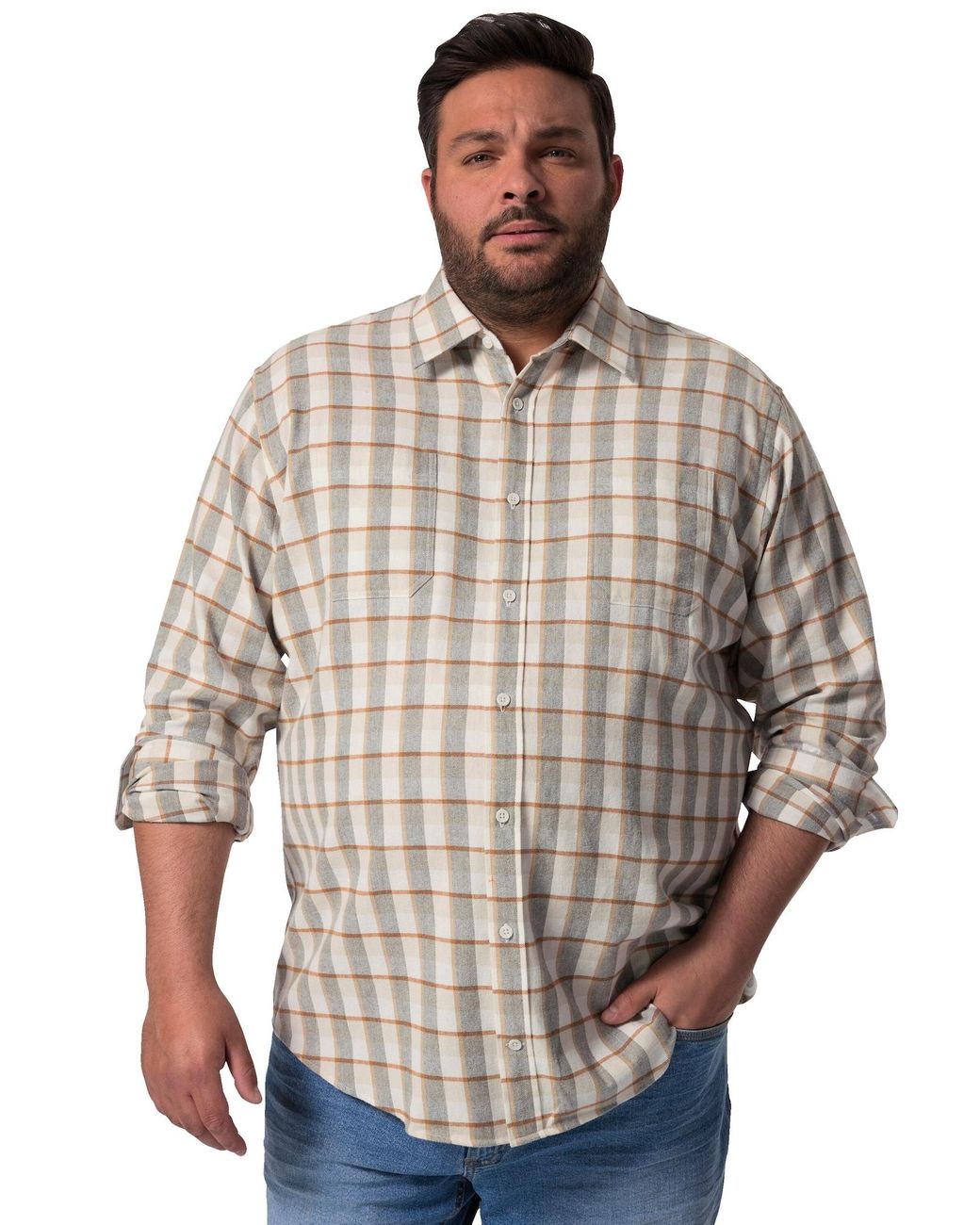 Men Plus Hemd in White für Herren