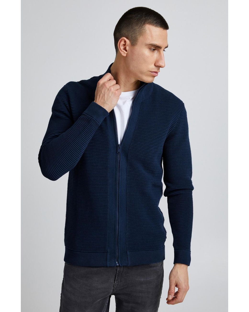 Solid Strickjacke Nicklas in Blue für Herren
