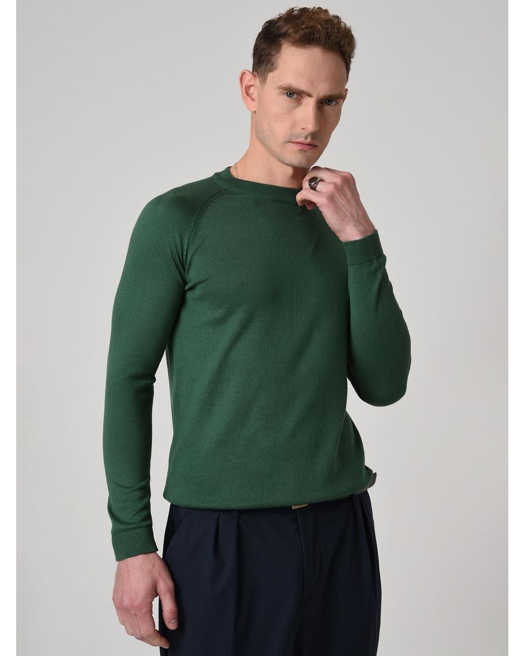 Antioch Crew Neck Pullover in Green für Herren