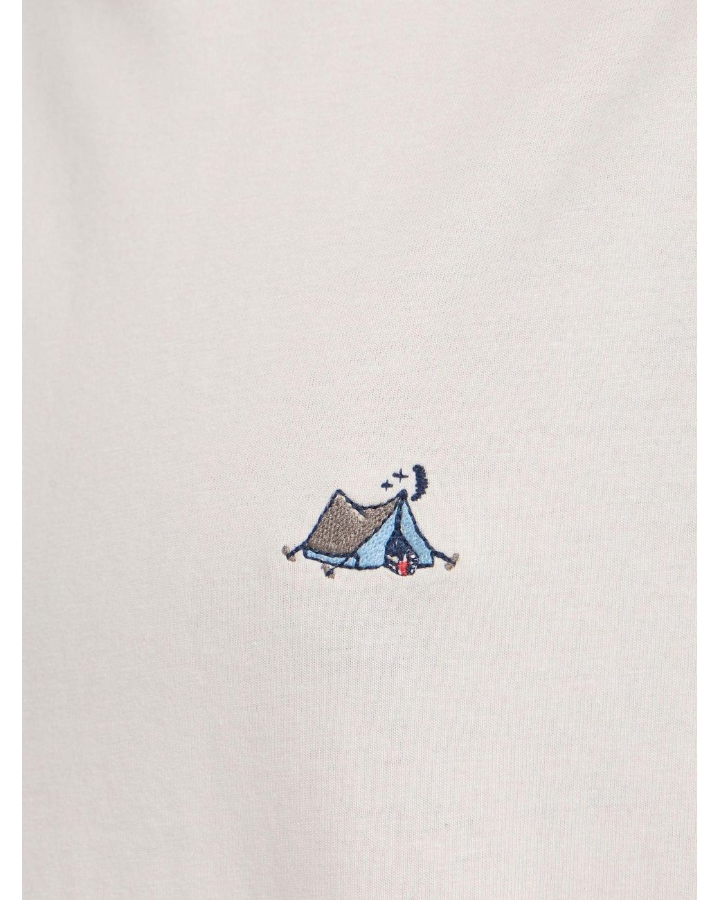 Solid Rundhalsshirt Sduwe in White für Herren