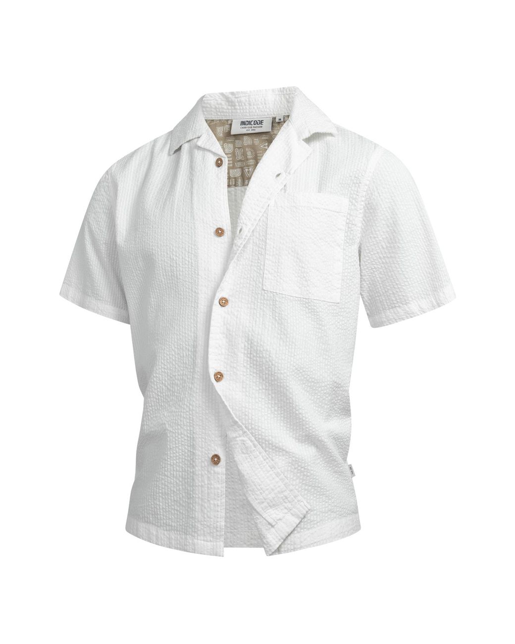 INDICODE Hemd Driller in White für Herren