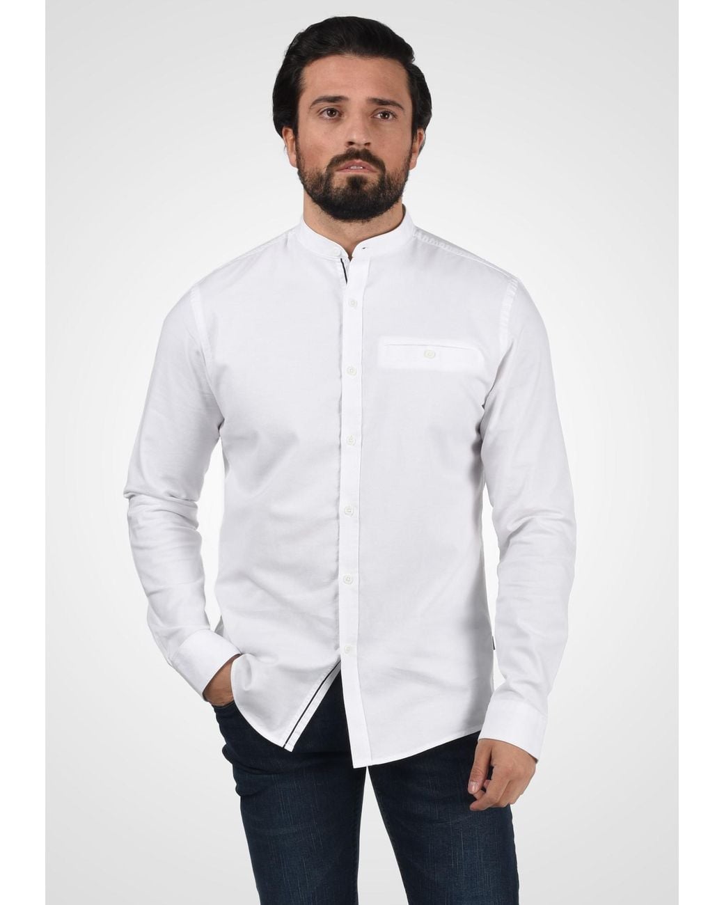 Solid Hemd in White für Herren