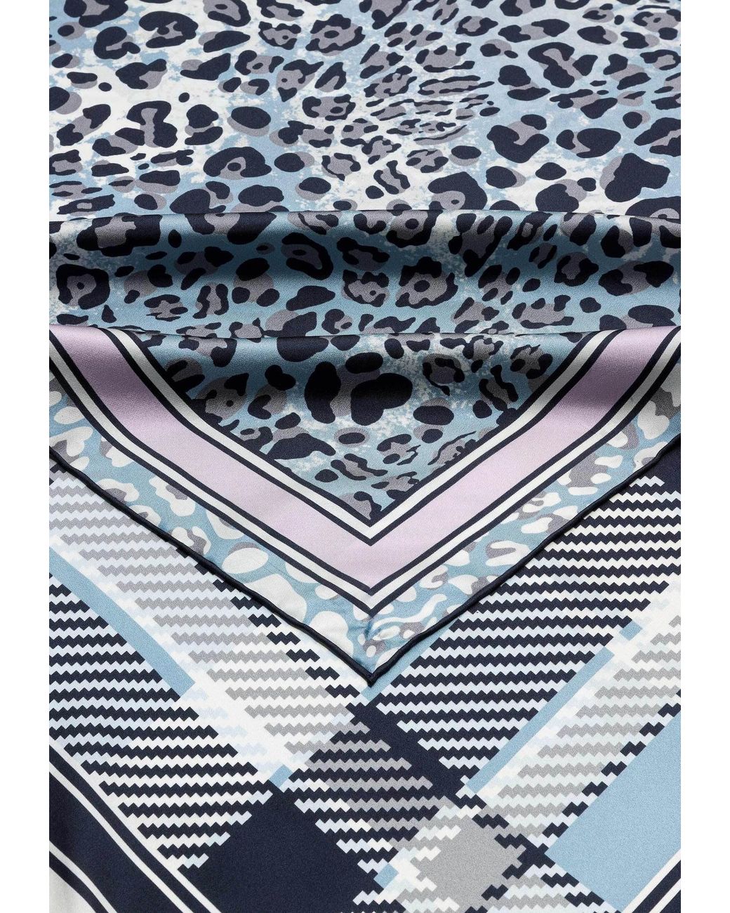 Roeckl Blue Tuch Patchwork Leo