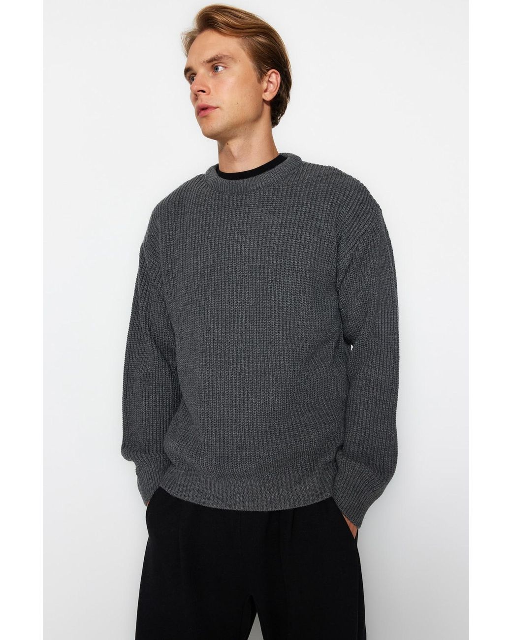 Trendyol Pullover in Gray für Herren