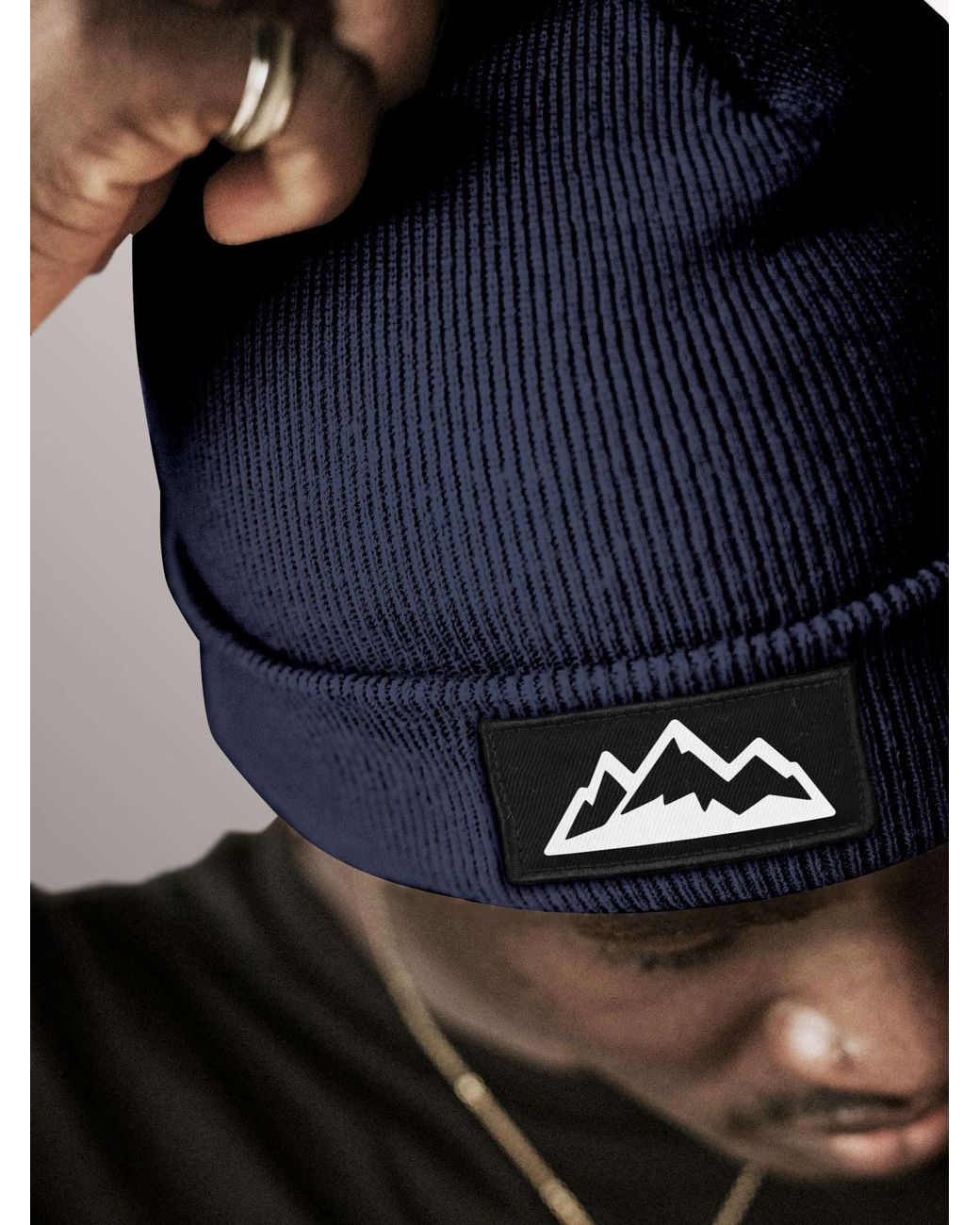 Neverless Mütze Mountain in Blue für Herren