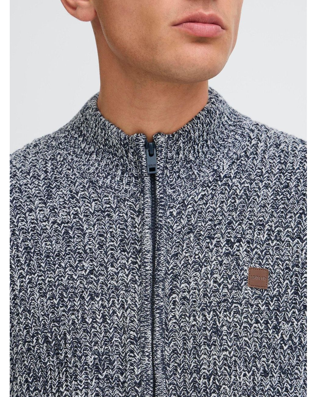 Solid Strickjacke Ricard in Gray für Herren