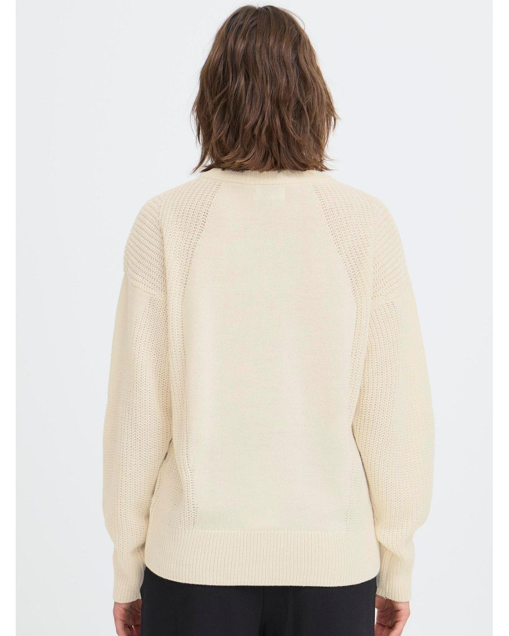 Oxmo White Strickpullover Oxiselmo